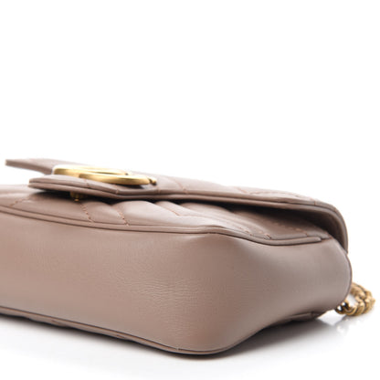 Gucci Calfskin Matelasse Super Mini GG Marmont Shoulder Bag Porcelain Rose 7 of 13