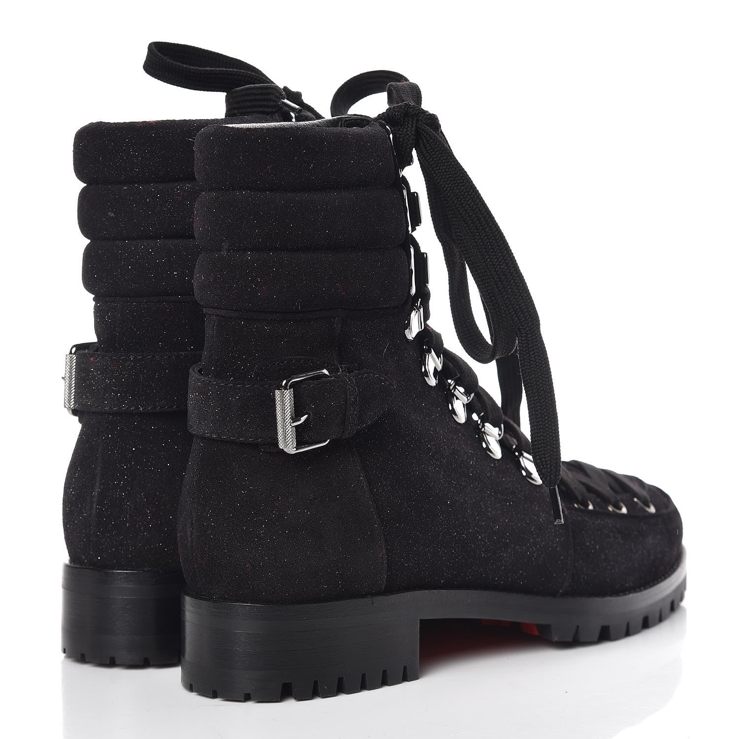 Christian Louboutin Crosta Star Who Runs Flat Boots 37 Black 4 of 7