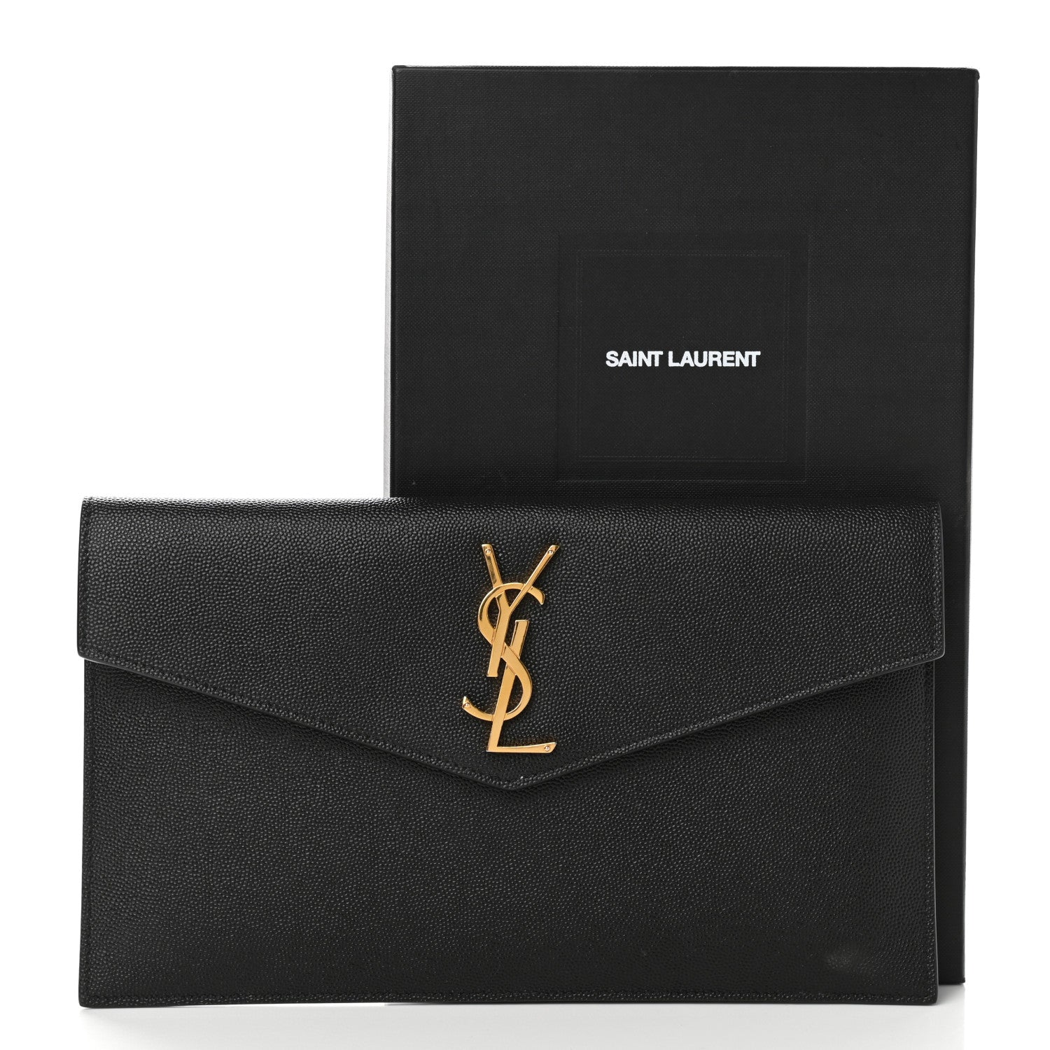 Saint Laurent Grain De Poudre Uptown Pouch Black 9 of 9