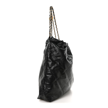 Chanel Calfskin Quilted Large Chanel 22 Black White 4 of 11