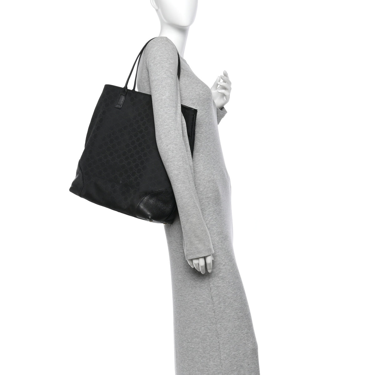 Gucci Monogram Tote Black 2 of 13