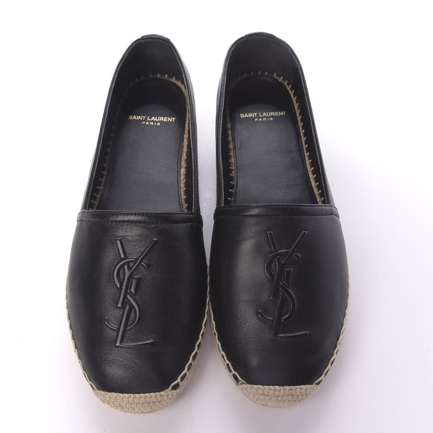 Lambskin Monogram Espadrilles 36.5 Black