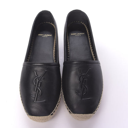 Saint Laurent Lambskin Monogram Espadrilles 36.5 Black 5 of 11