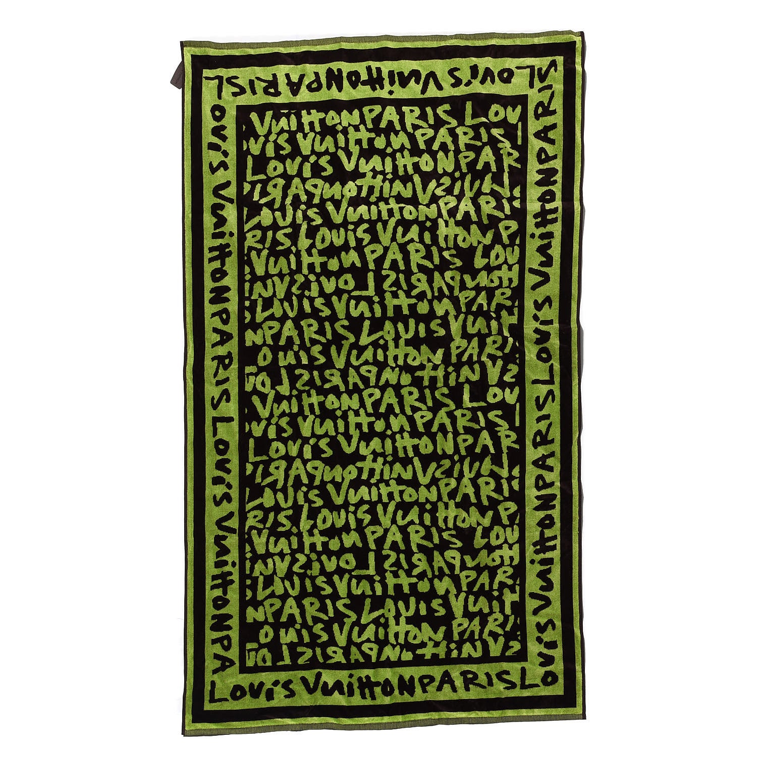 Louis Vuitton Cotton Monogram Graffiti Beach Towel Green 1 of 3
