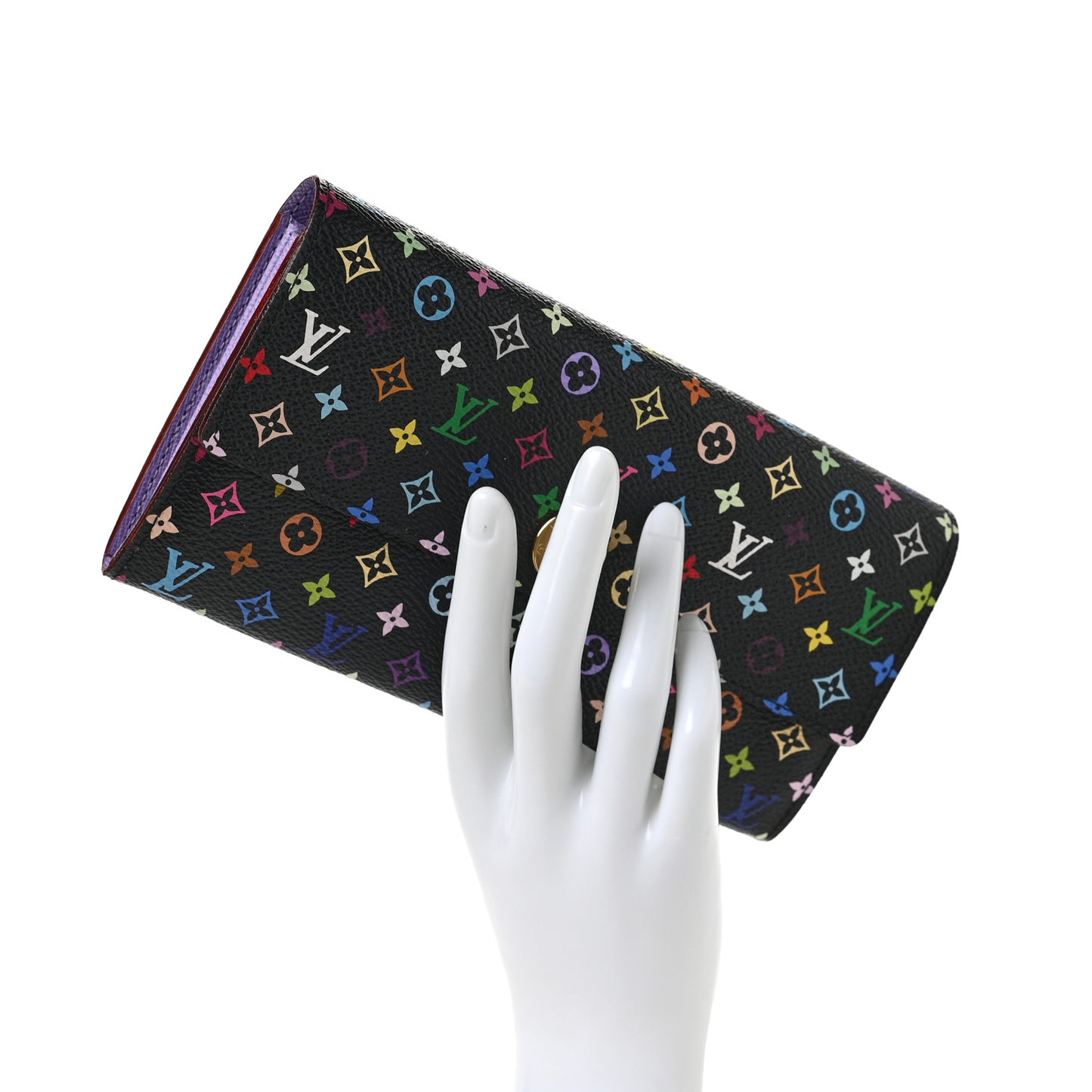 Monogram Multicolor Sarah Wallet Black Violet