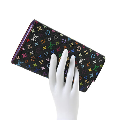 Louis Vuitton Monogram Multicolor Sarah Wallet Black Violet 2 of 7