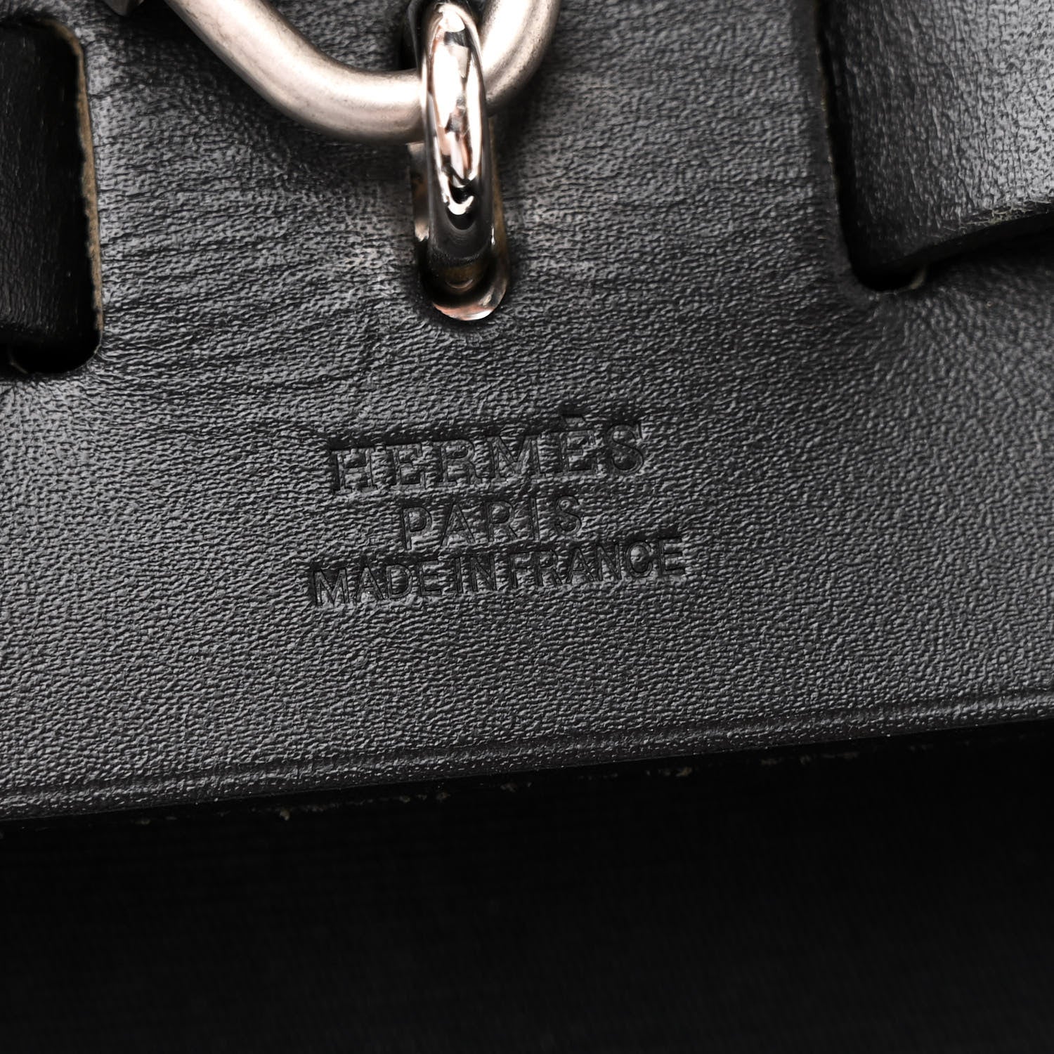 Hermes Toile Vache Calfskin Herbag 30 PM Backpack Black 7 of 12