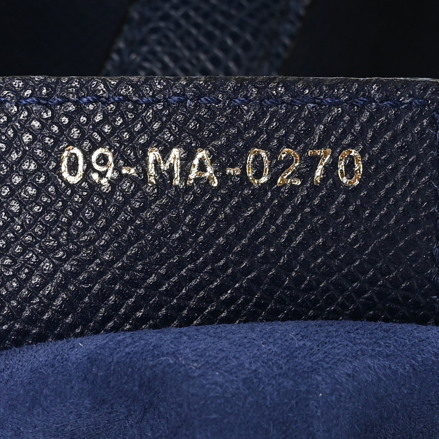 Christian Dior Grained Calfskin Saddle Bag Navy 7 of 10