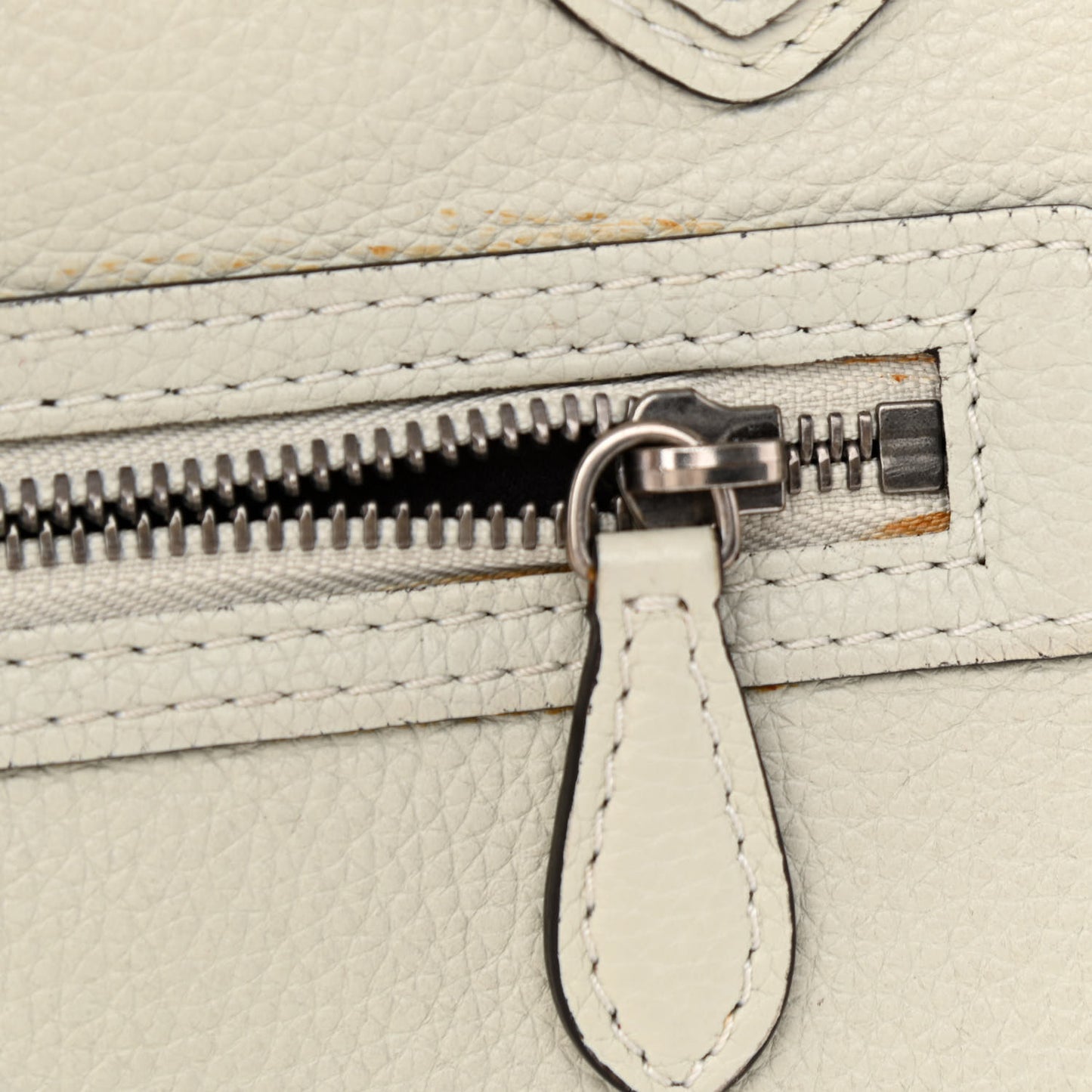 Drummed Calfskin Micro Luggage Chalk