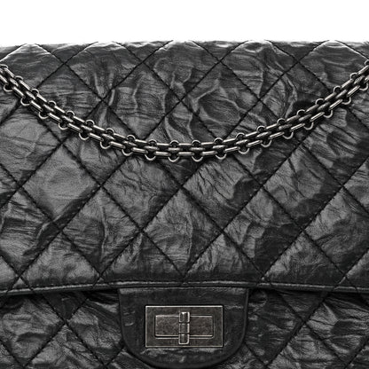 Chanel Metallic Aged Calfskin Quilted 2.55 Reissue 227 Flap Black 8 of 14