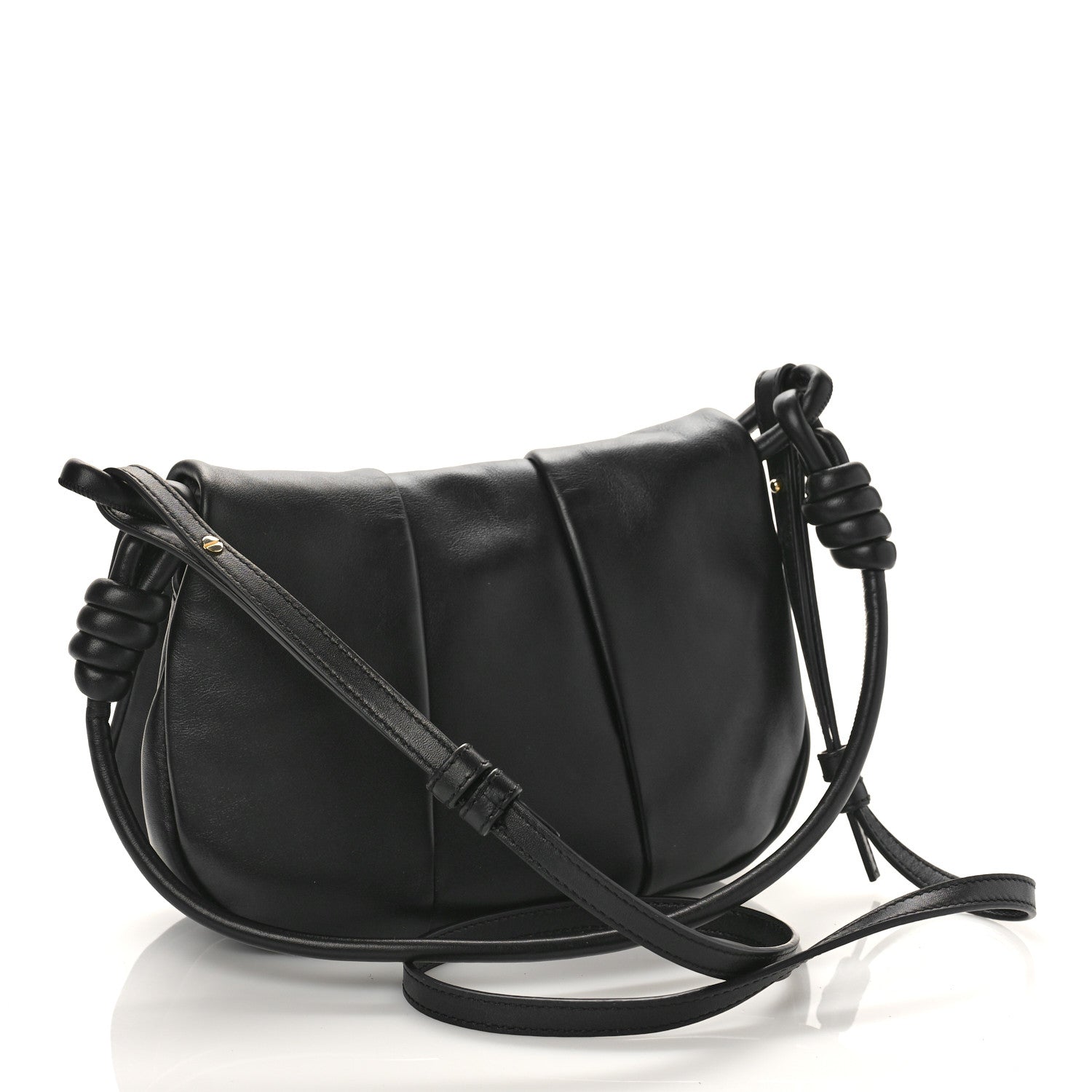 Loewe Shiny Nappa Calfskin Paseo Satchel Black 3 of 8