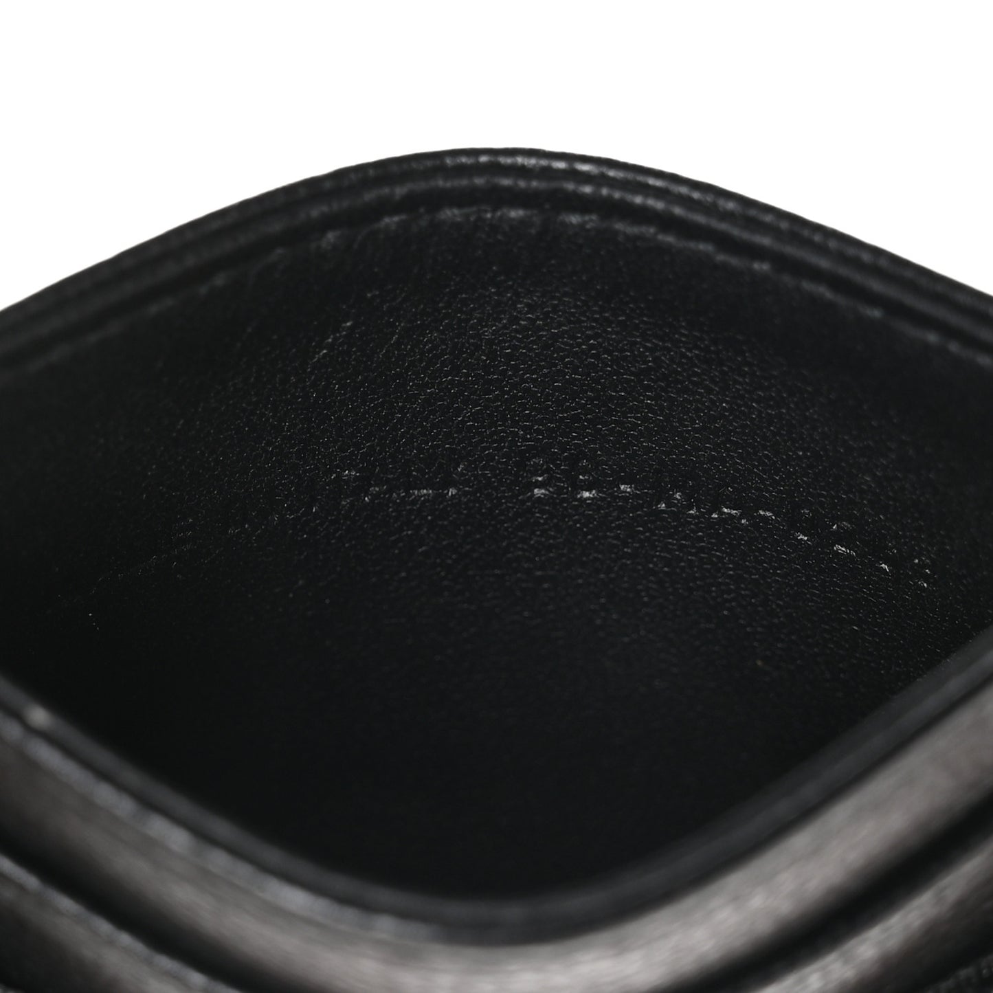 Supple Calfskin Cannage Caro Freesia Card Holder Black
