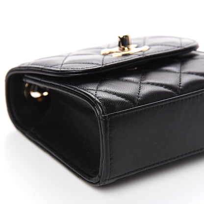 Chanel Lambskin Quilted Mini Trendy CC Chain Wallet Black 5 of 10