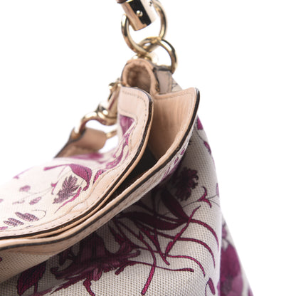 Gucci Canvas Floral Flora Peggy Bamboo Top Handle Hobo 14 of 19