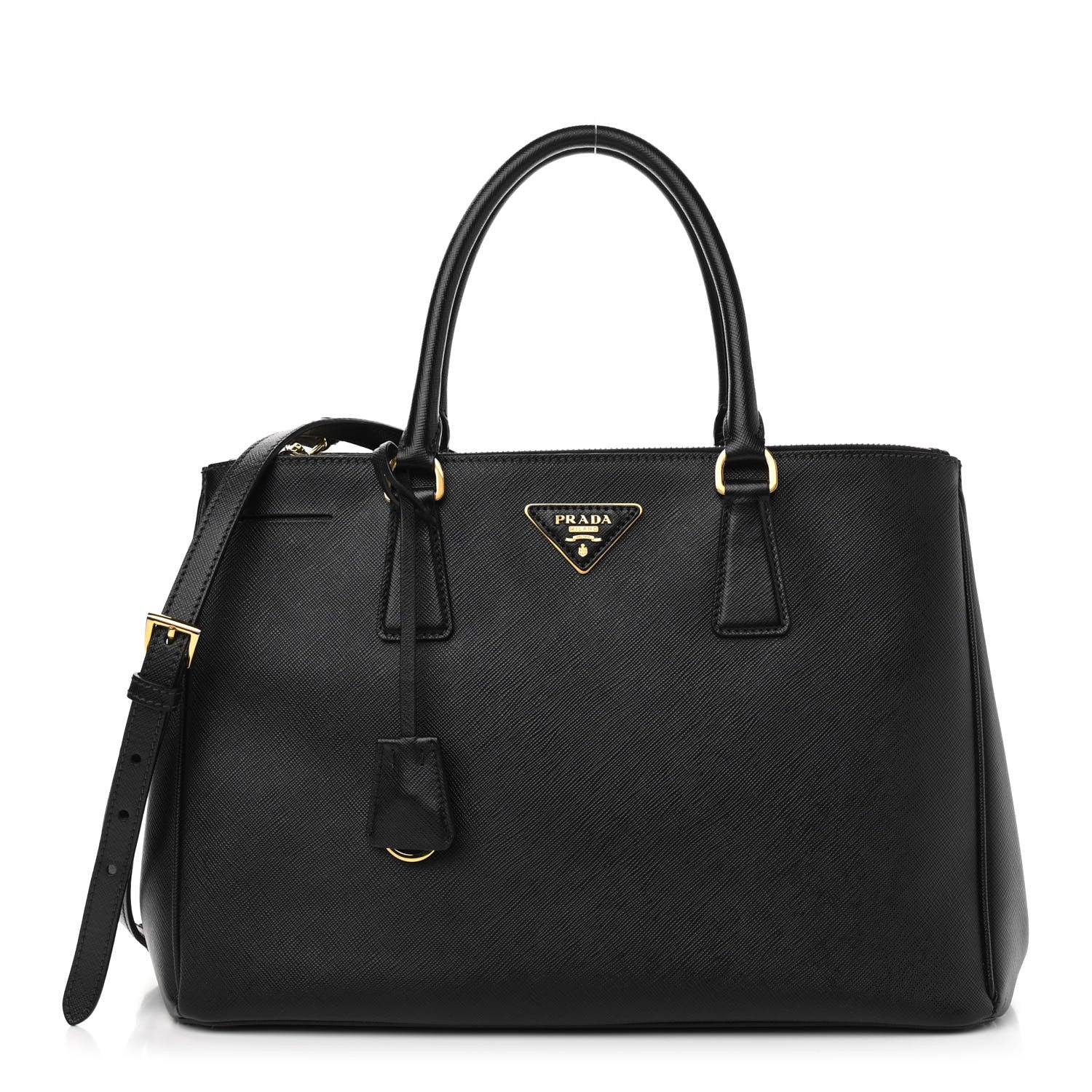 Prada Saffiano Medium Galleria Double Zip Tote Black 1 of 10