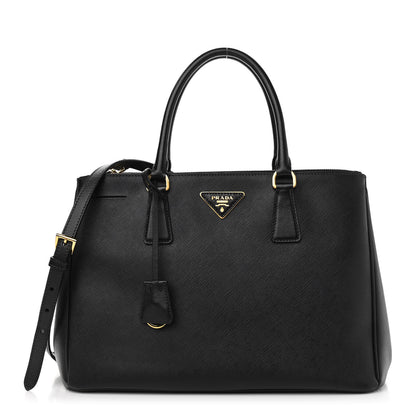Prada Saffiano Medium Galleria Double Zip Tote Black 1 of 10