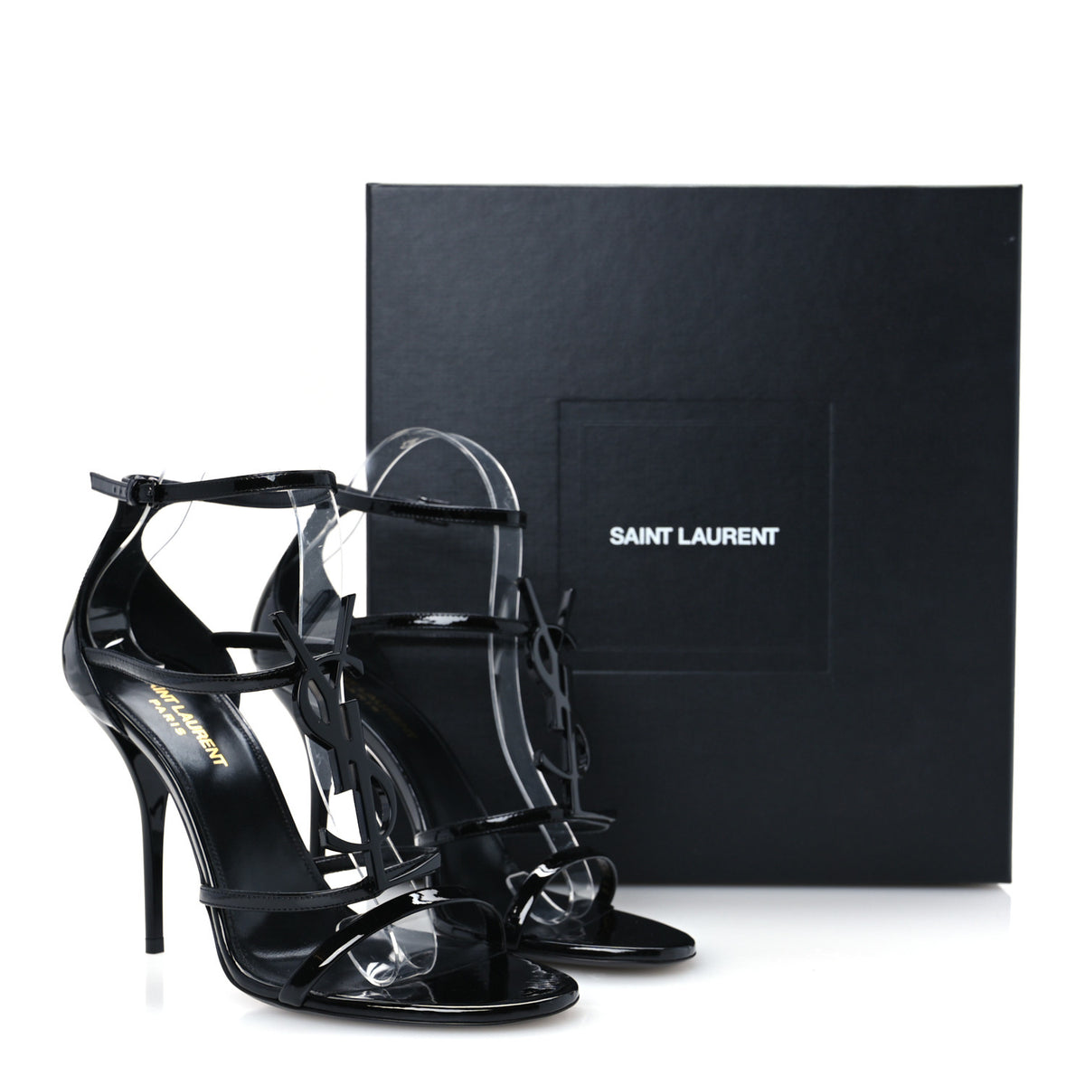 Vernice Chiffon Cassandra 100 Ankle Strap Sandals 39 Black