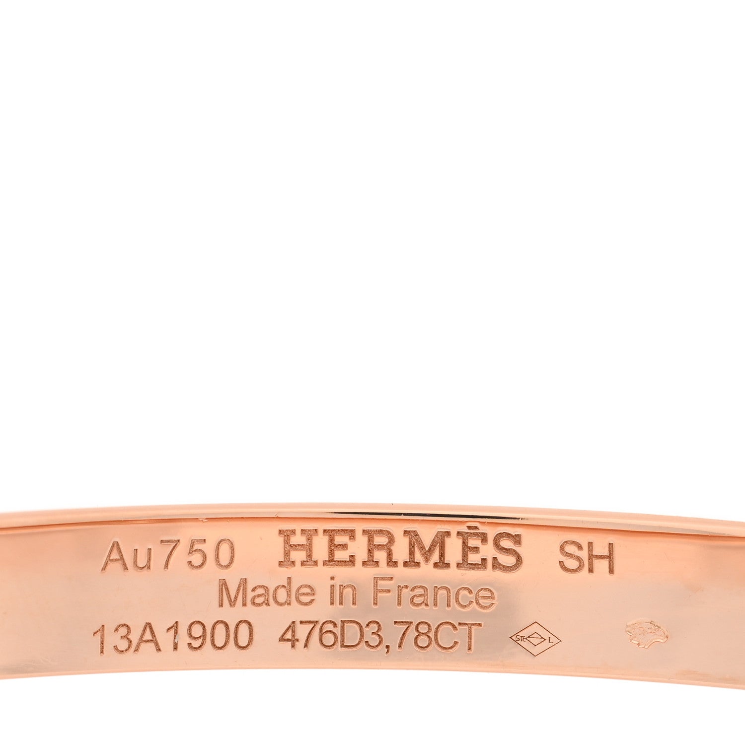 Hermes 18K Rose Gold Diamond PM Collier De Chien Full Pave Bracelet SH 3 of 4