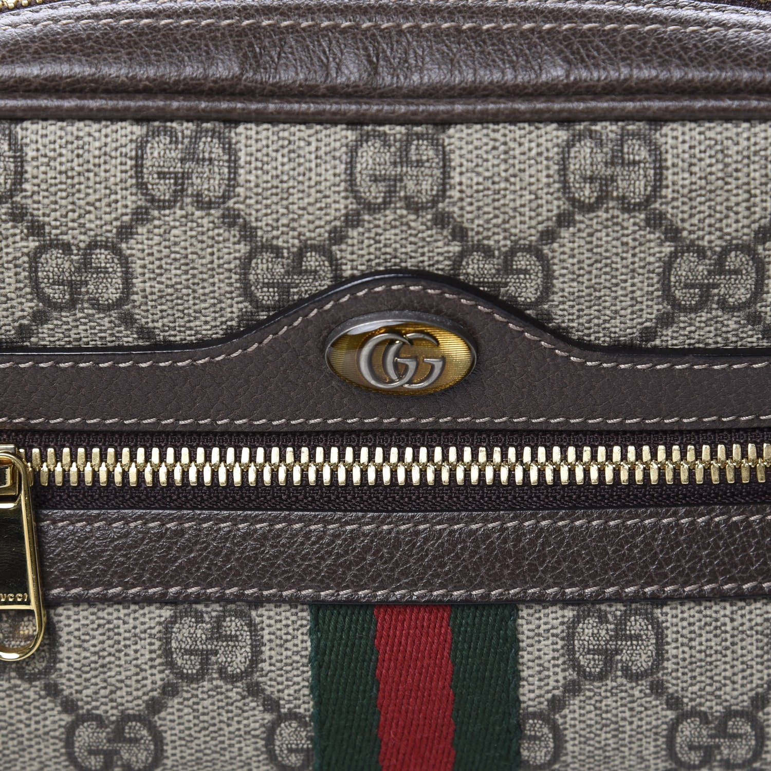 Gucci GG Supreme Monogram Web Small Ophidia Belt Bag 85 34 Dark Brown 11 of 11