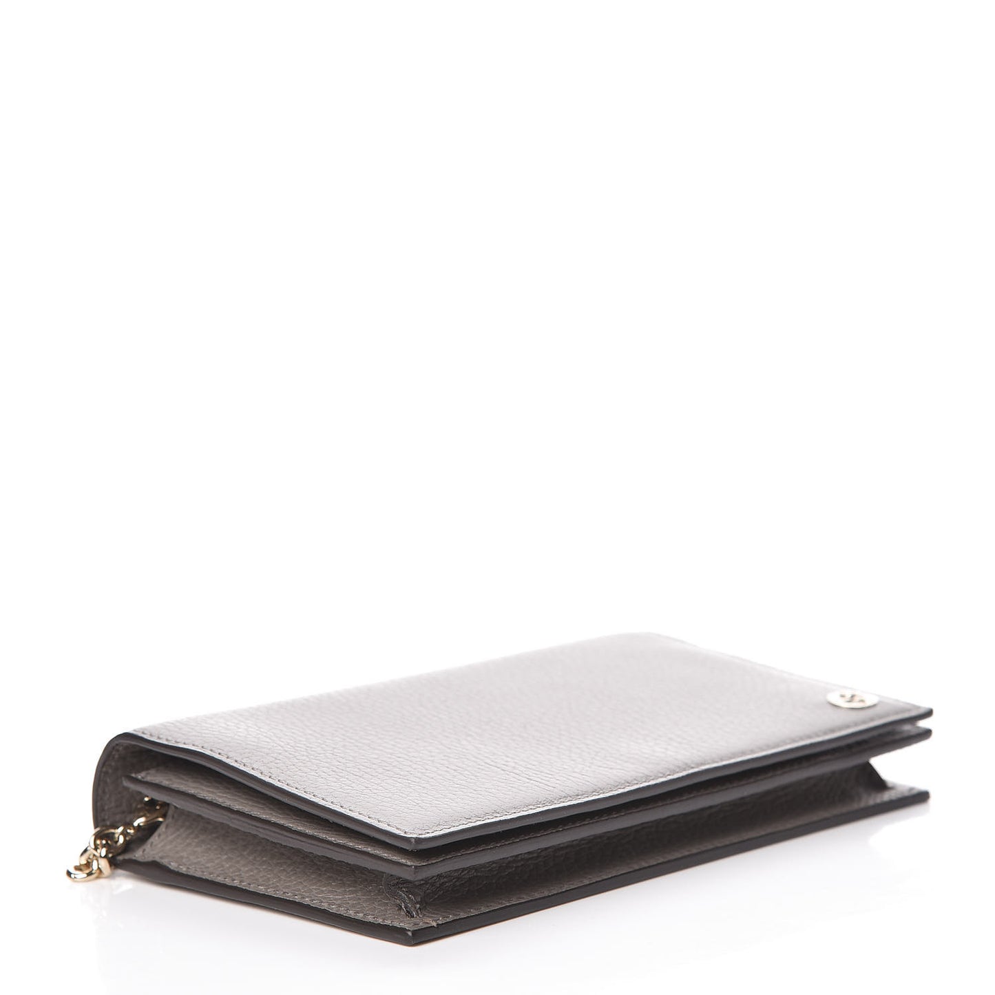 Dollar Calfskin Medium Betty Chain Wallet Loess