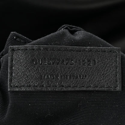 Saint Laurent Lambskin Quilted Medium Loulou Puffer Monogram Chain Satchel Black 7 of 10