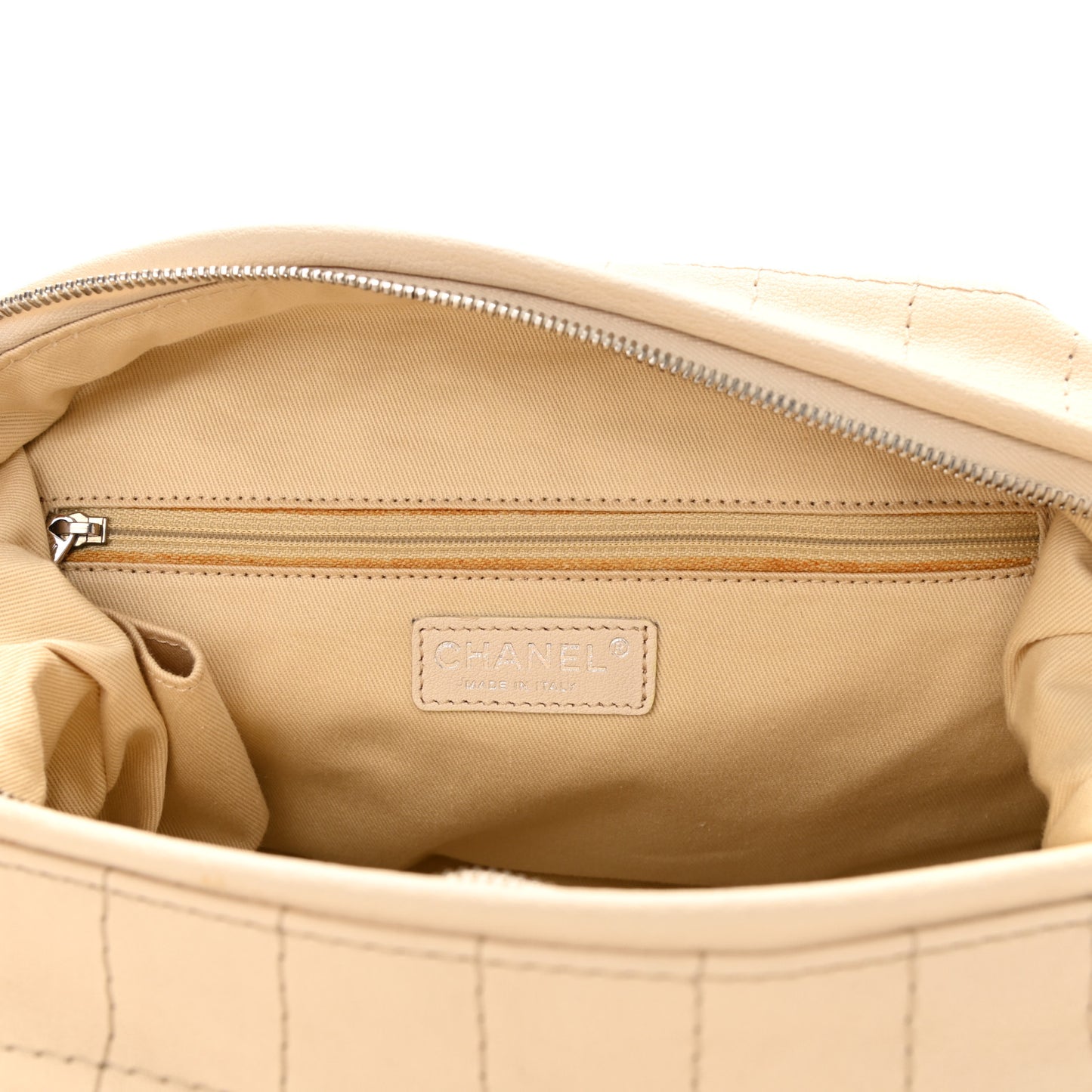 Goatskin Square Stitch Essential Bowler White