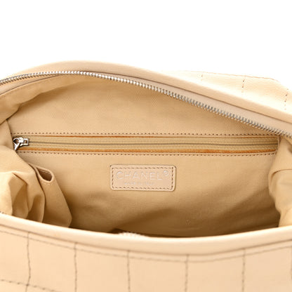 Chanel Goatskin Square Stitch Essential Bowler White 8 of 15