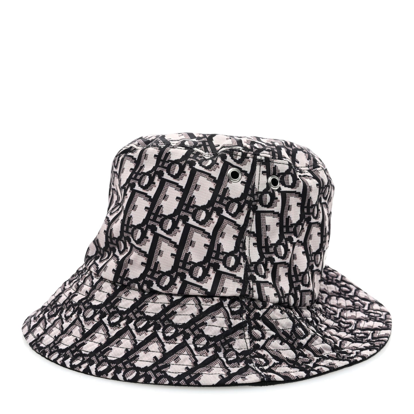 Polyester Cotton Oblique Teddy-D Brim Bucket Hat 58 Black