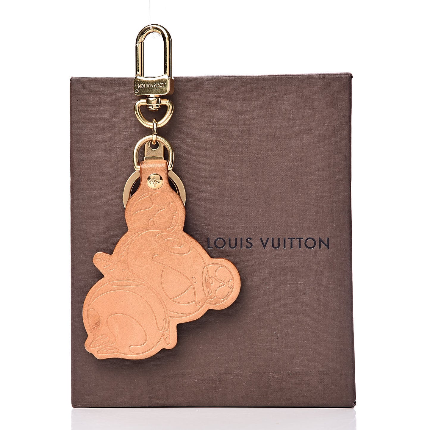 Vachetta Monogram Panda Key Ring Bag Charm