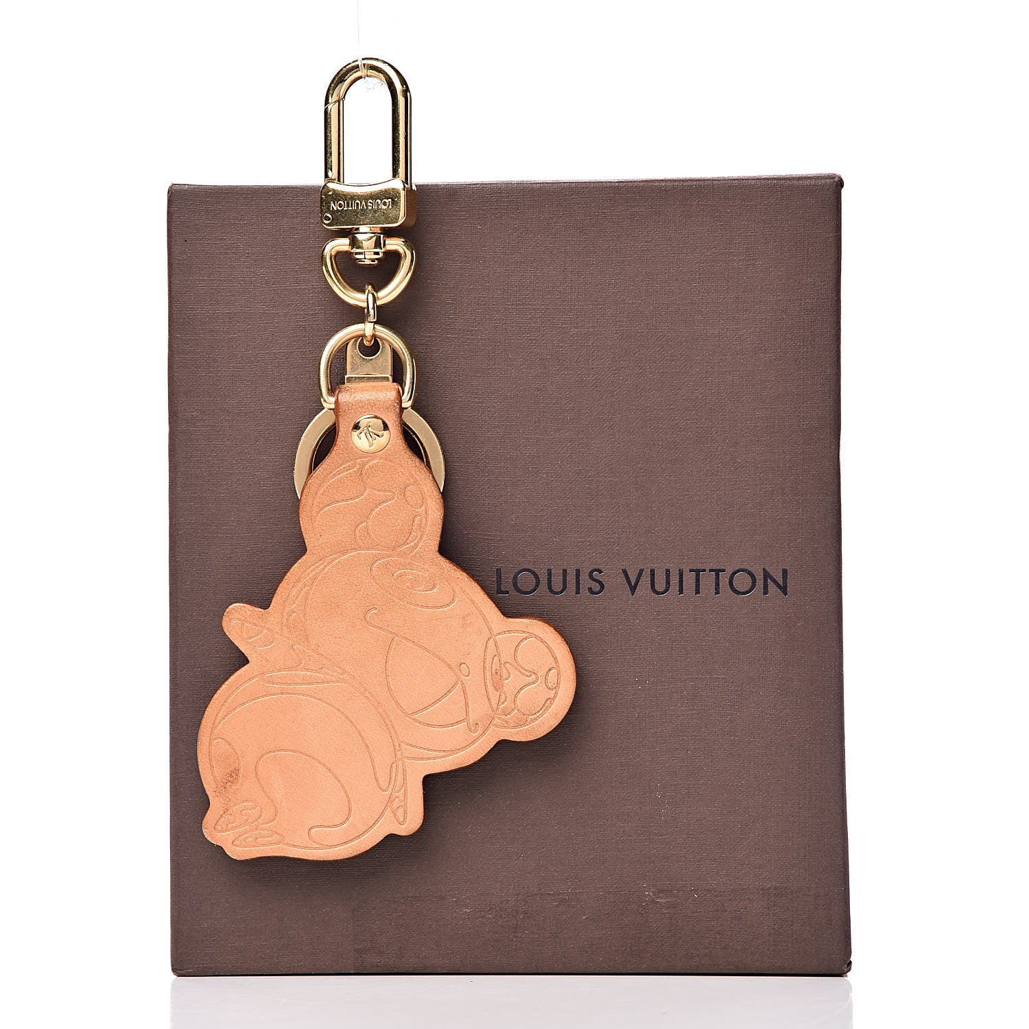 Louis Vuitton Vachetta Monogram Panda Key Ring Bag Charm 4 of 4