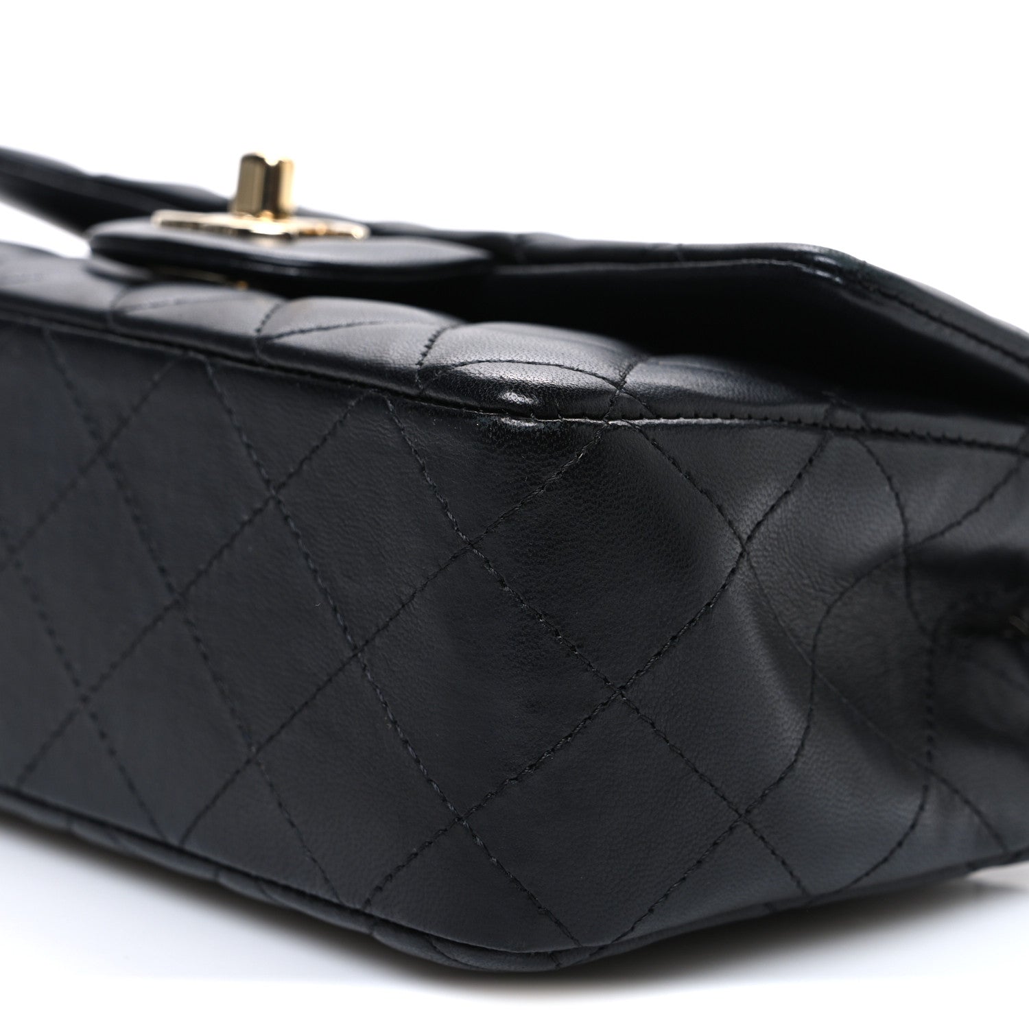 Chanel Lambskin Quilted Mini Rectangular Flap Black 10 of 10