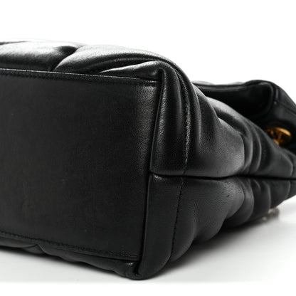 Saint Laurent Lambskin Quilted Small Loulou Puffer Monogram Chain Satchel Black 10 of 12