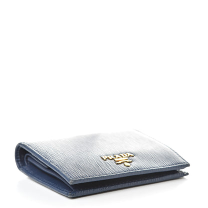 Prada Vitello Move Bi-Fold Wallet Bleuette 4 of 15
