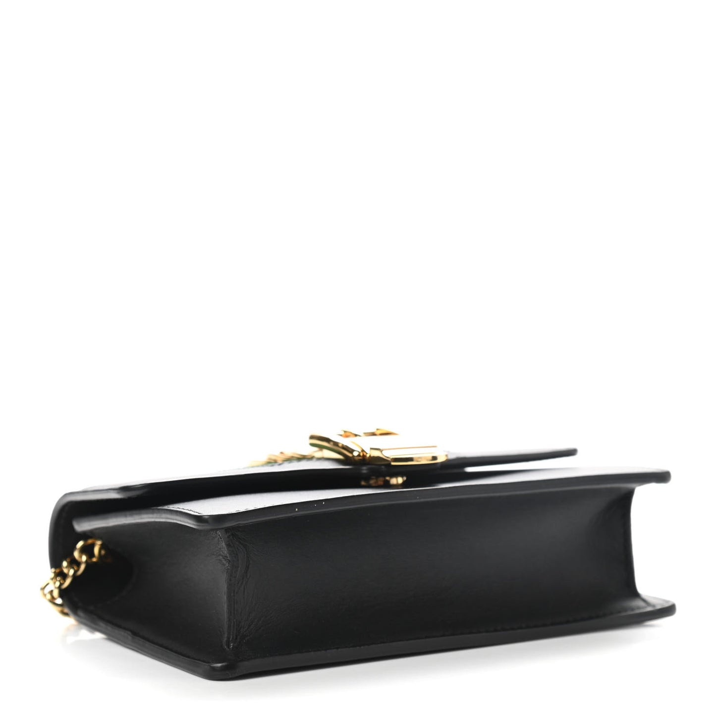 Calfskin Super Mini Sylvie Chain Shoulder Bag Black