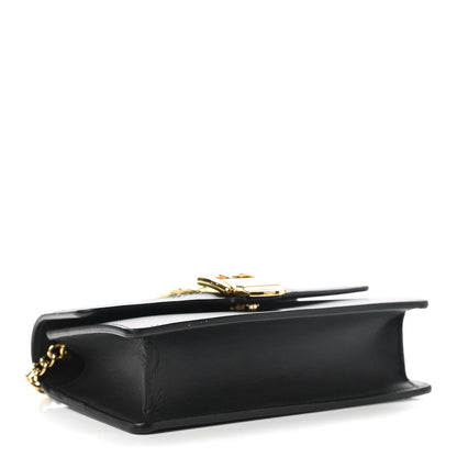 Gucci Calfskin Super Mini Sylvie Chain Shoulder Bag Black 4 of 9