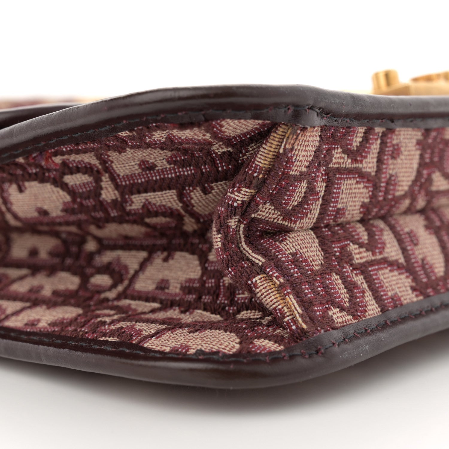 Christian Dior Oblique Dioraddict Flap Bag Burgundy 9 of 13