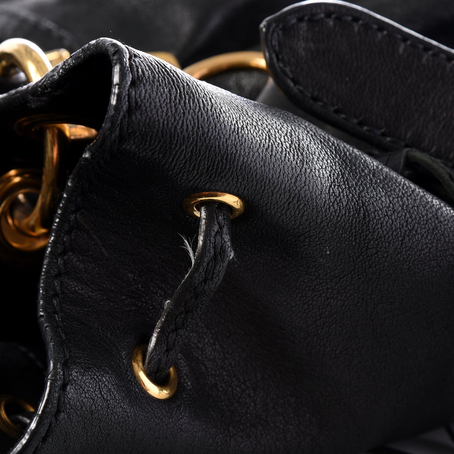 Nappa Fringe Hobo Black