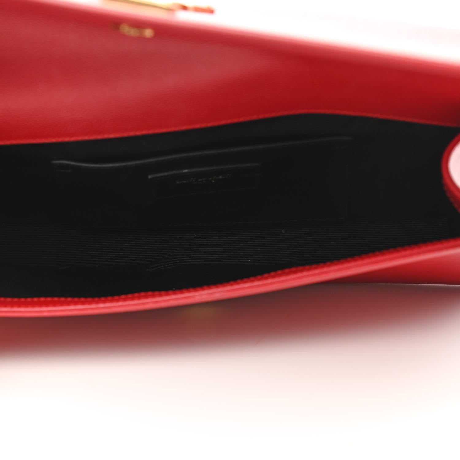 Saint Laurent Grain De Poudre Classic Monogram Cassandre Clutch New Red 5 of 12