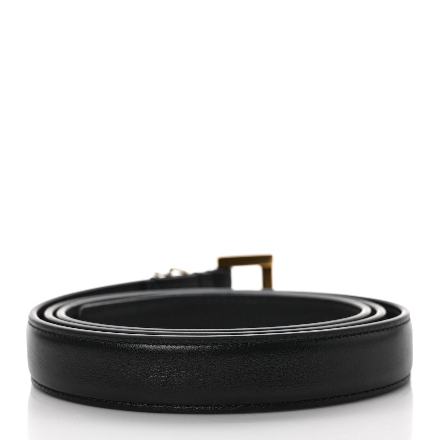 Smooth Calfskin Monogram Square Buckle Belt 90 36 Black