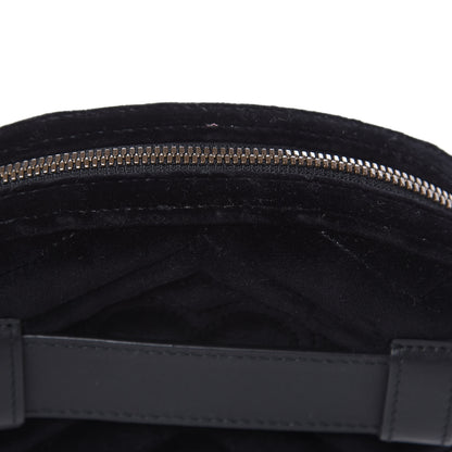 Gucci Velvet Matelasse GG Marmont Belt Bag 85 34 Black 9 of 9