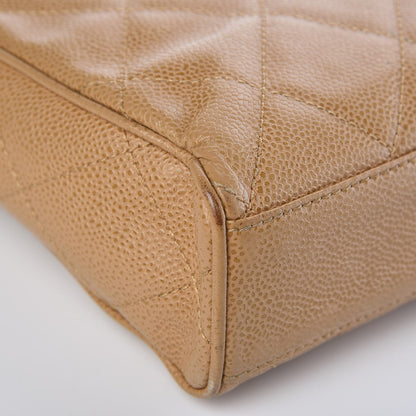 Chanel Caviar Quilted Medium Single Flap Beige 15 of 19