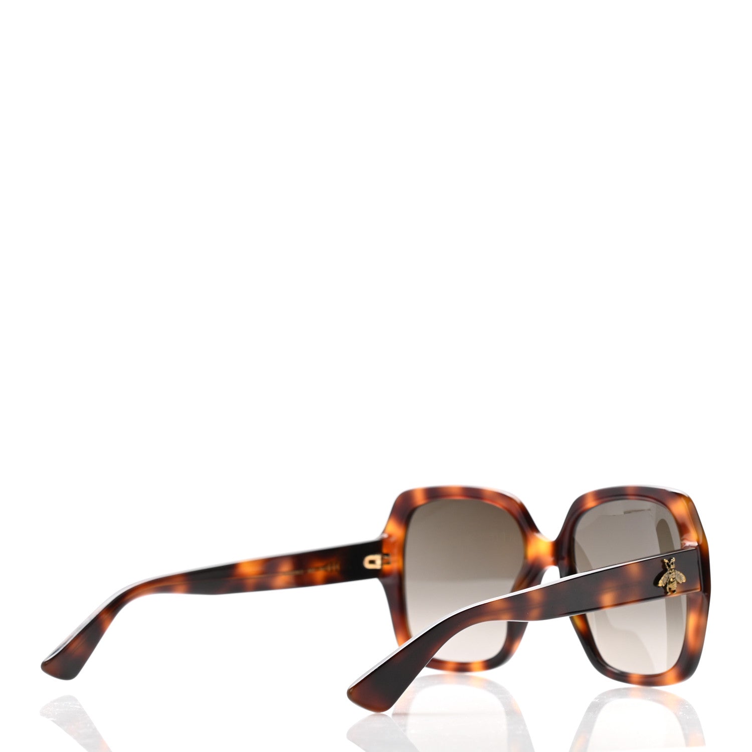 Gucci Acetate Square Frame GG0096S Sunglasses Tortoise 4 of 11