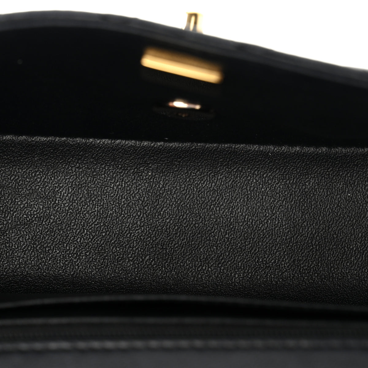 Chanel Lambskin Quilted Mini Top Handle Rectangular Flap Black 5 of 10