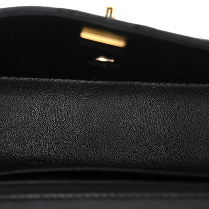 Chanel Lambskin Quilted Mini Top Handle Rectangular Flap Black 5 of 10