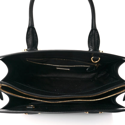 Salvatore Ferragamo Hammered Calfskin Today Satchel Black 7 of 10