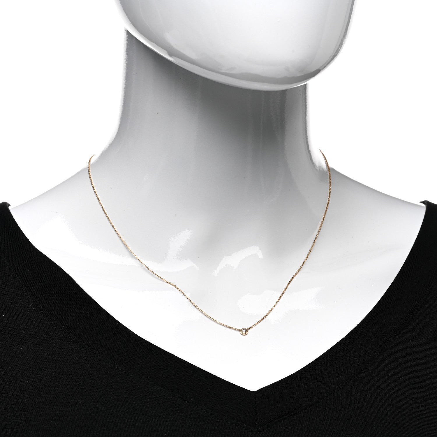 Cartier 18K Yellow Gold Diamond XS D'Amour Pendant Necklace 2 of 4