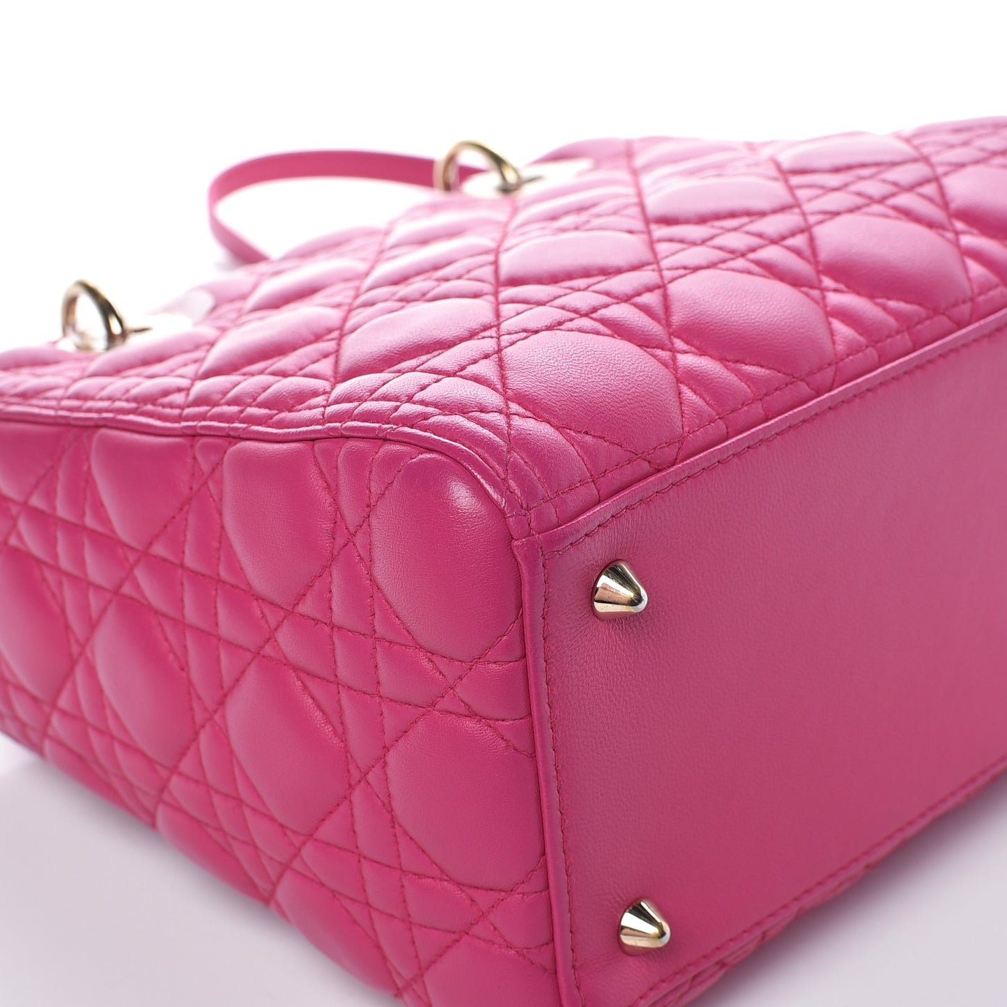 Lambskin Cannage Medium Lady Dior Pink