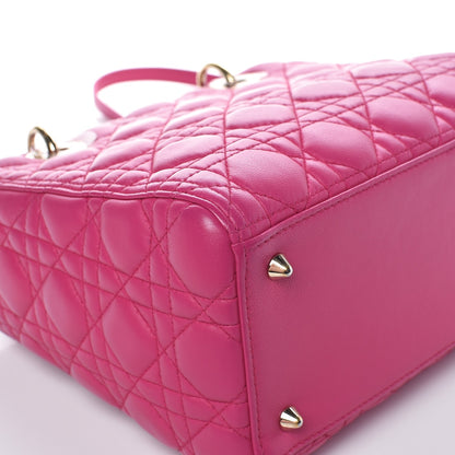 Christian Dior Lambskin Cannage Medium Lady Dior Pink 12 of 13