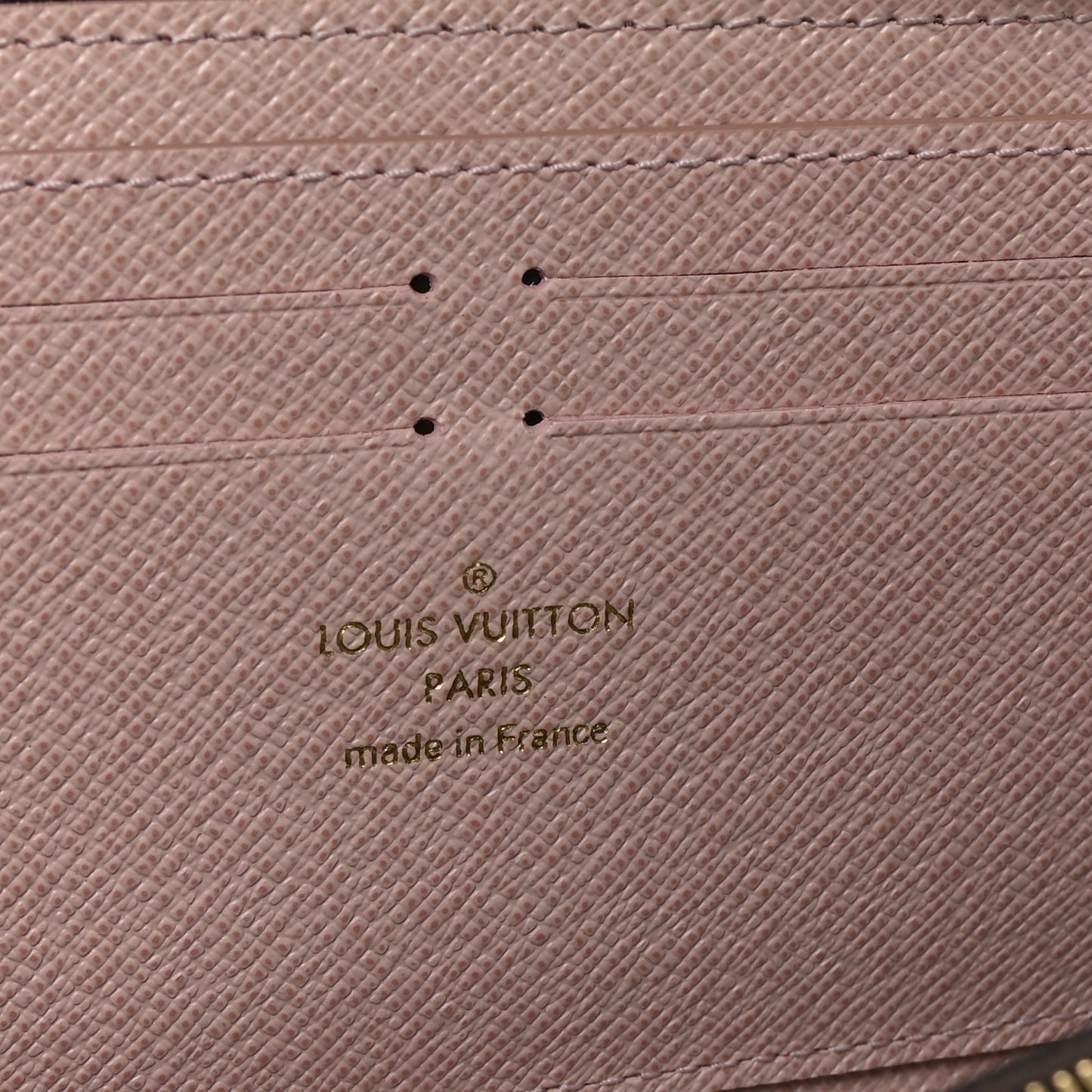 Damier Ebene Clemence Wallet Rose Ballerine