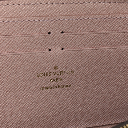 Louis Vuitton Damier Ebene Clemence Wallet Rose Ballerine 11 of 14